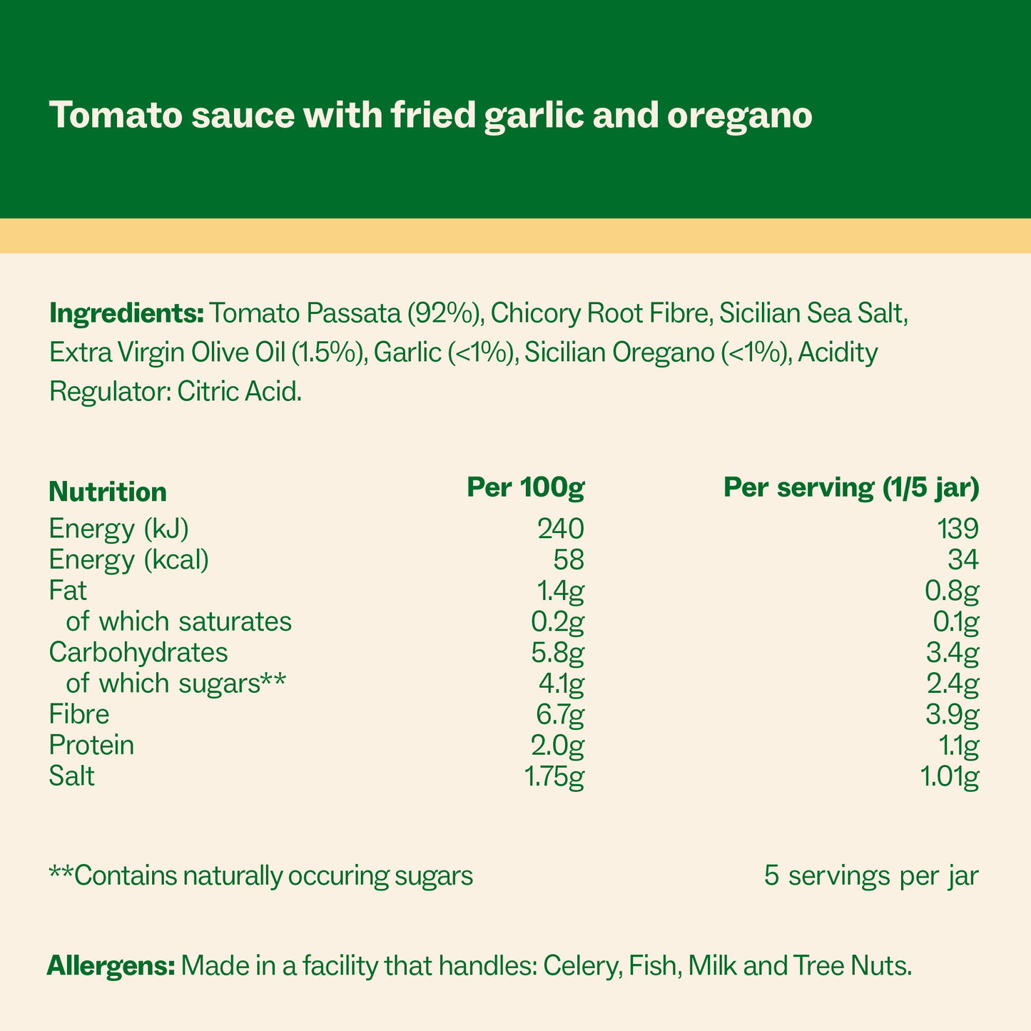 Pomodoro Marinara Pasta Sauce