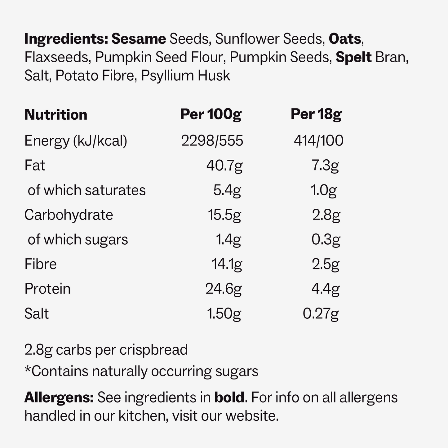 Norwegian Seeded Crispbread - Original