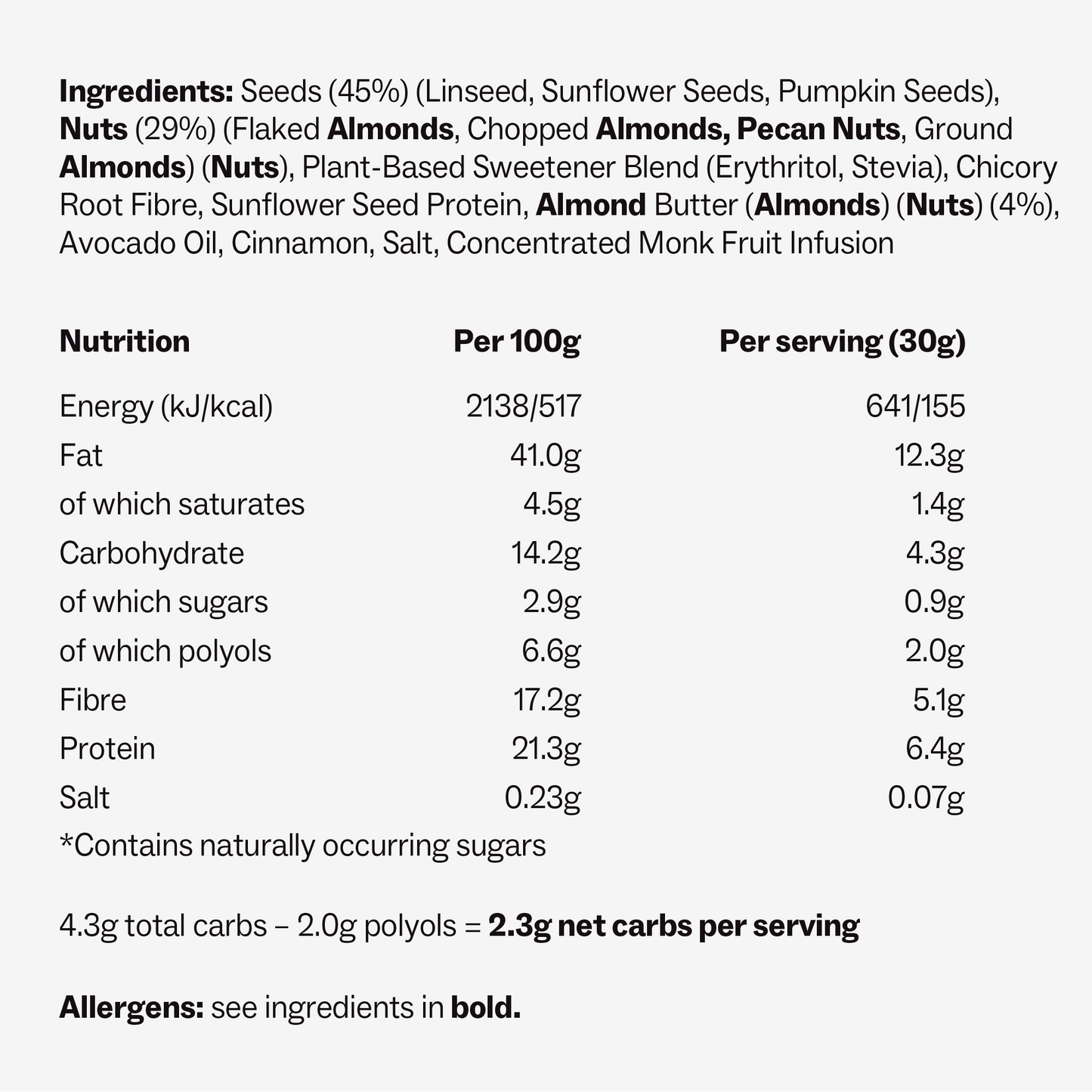 Grain-Free Granola - Cinnamon