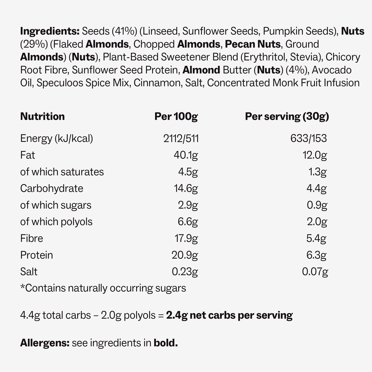 Grain-Free Granola - Spiced Biscuit