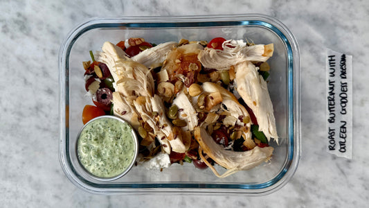 Roast Butternut Squash & Chicken Salad with Green Goddess Dressing