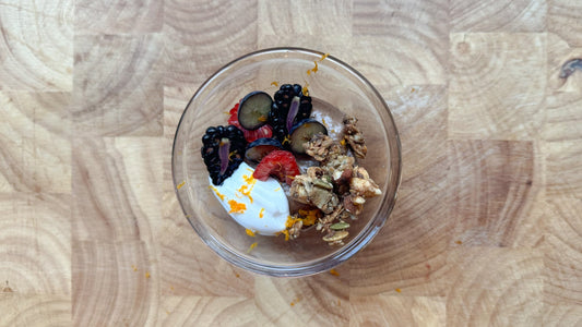 Chocolate Pot with Granola & Berries