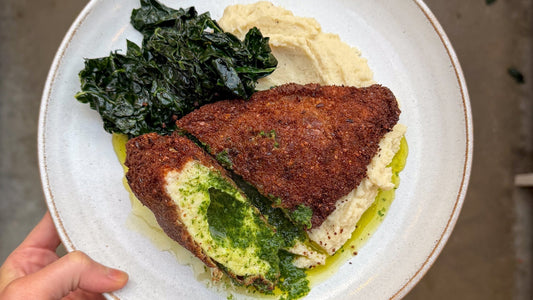 Chicken Kyiv with Cauliflower Mash