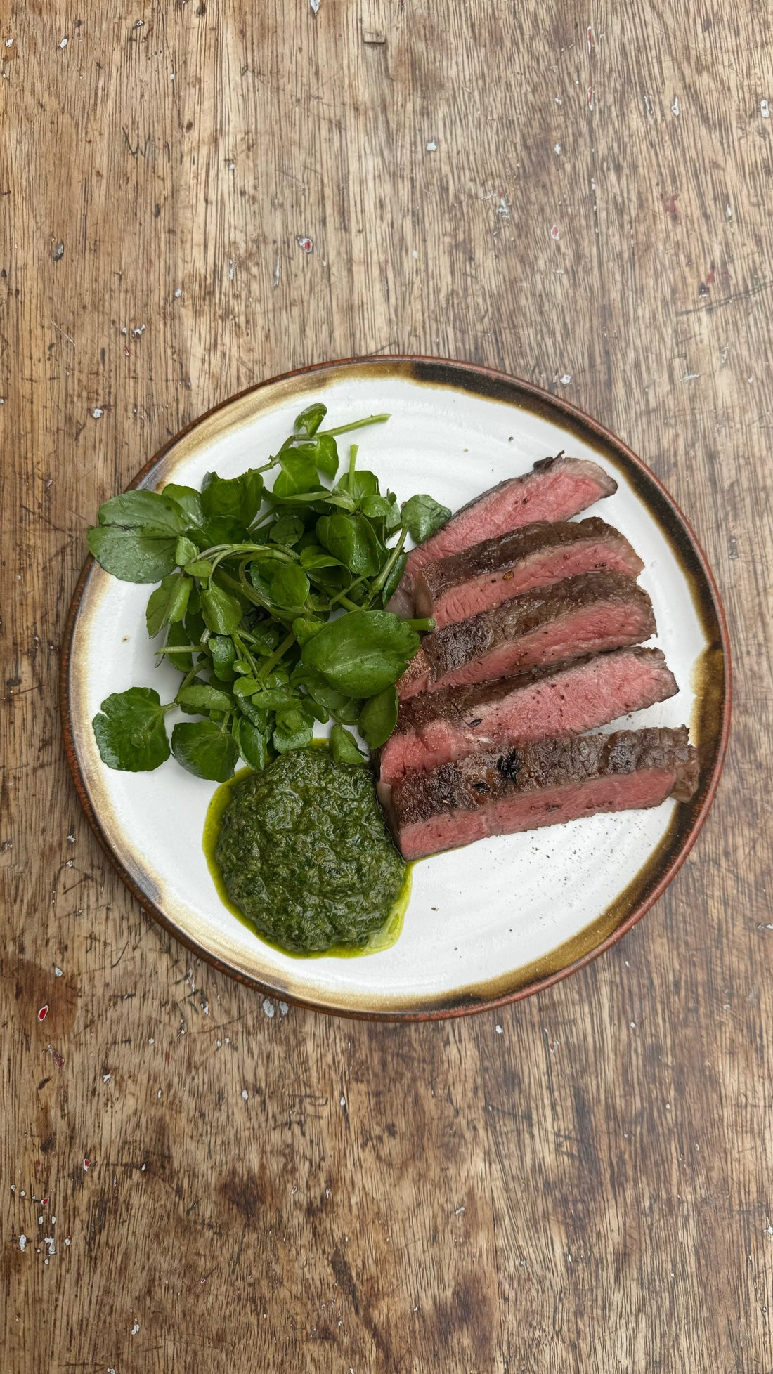Ribeye with Wild Garlic Salsa Verde