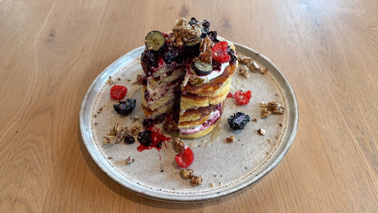 Low Carb Pancakes with Greek Yoghurt & Granola