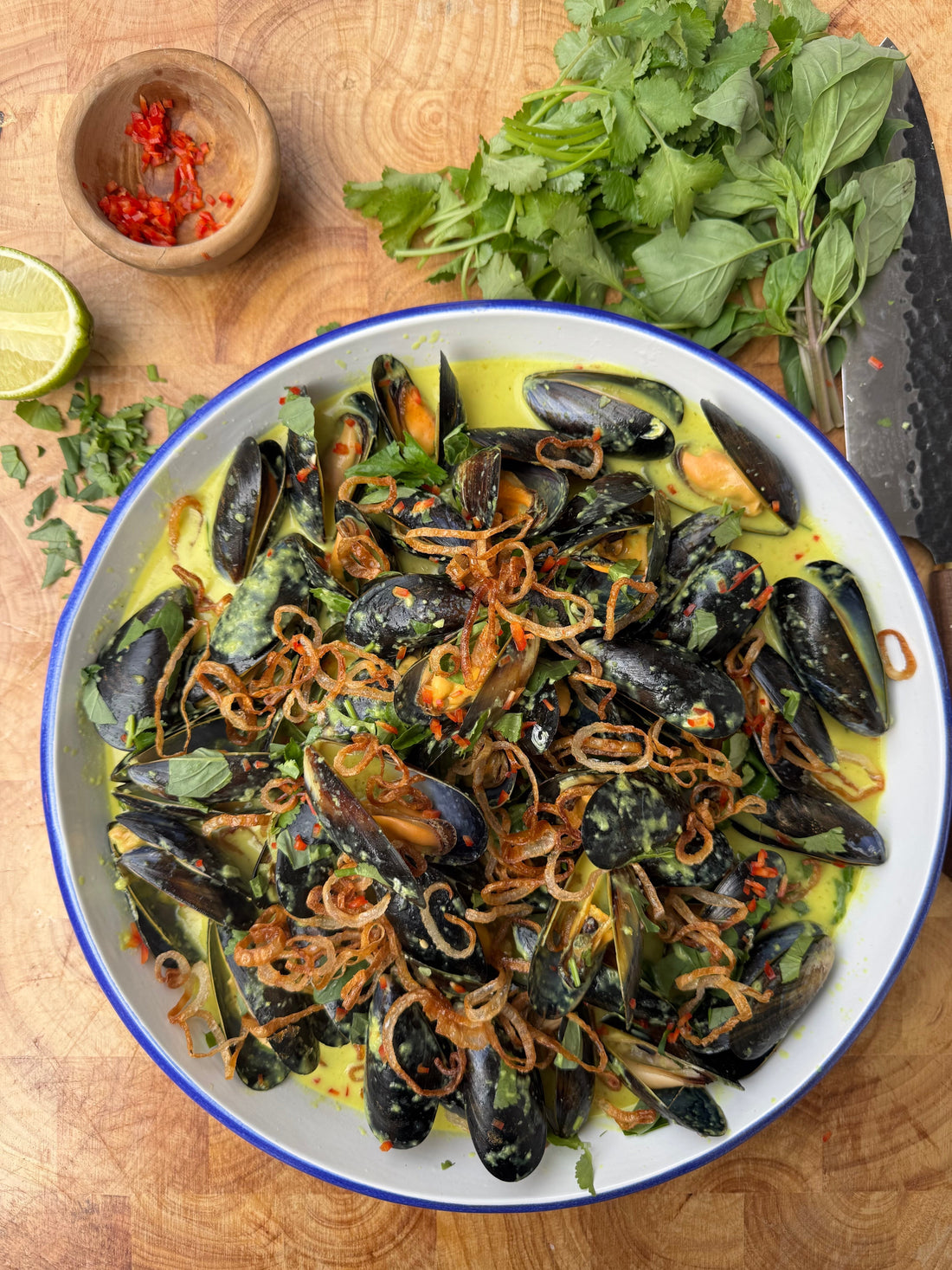 Thai-Inspired Mussels in Coconut Broth