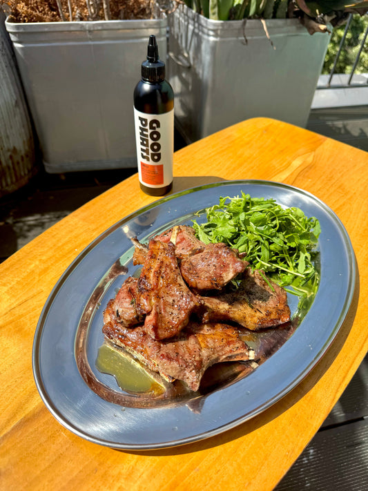 BBQ Lamb Chops with Herbs & Chilli Oil