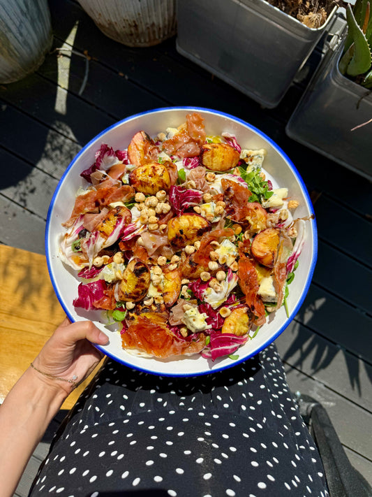 BBQ Peach, Radicchio & Parma Ham Salad