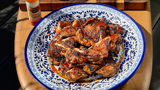 BBQ Sriracha Glazed Chicken Thighs