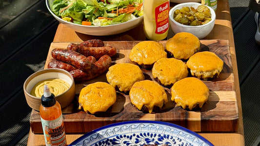 BBQ Naked Cheeseburgers with American Mustard