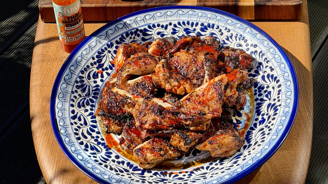 BBQ Sriracha Glazed Chicken Thighs