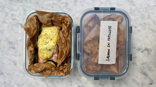 Salmon en Papillote with Saffron Garlic Mayo