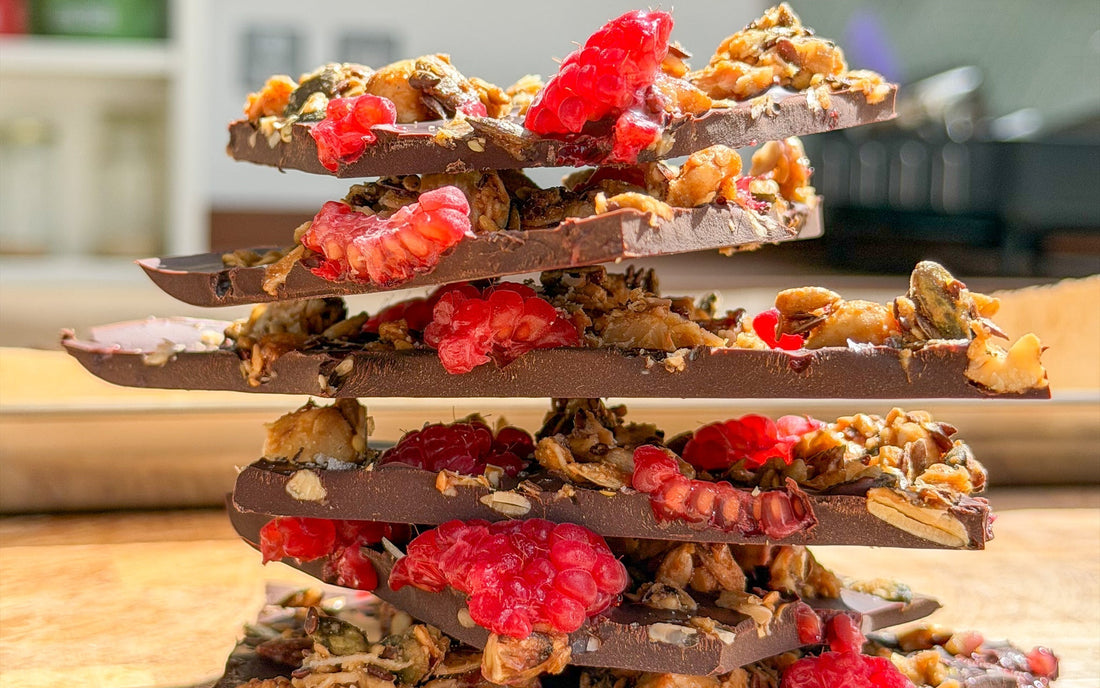 Raspberry & Granola Chocolate Bark