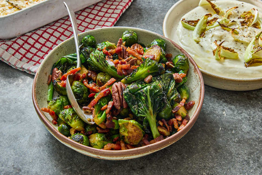Brussels Sprouts with Crispy Pancetta & Toasted Pecans – fu:di