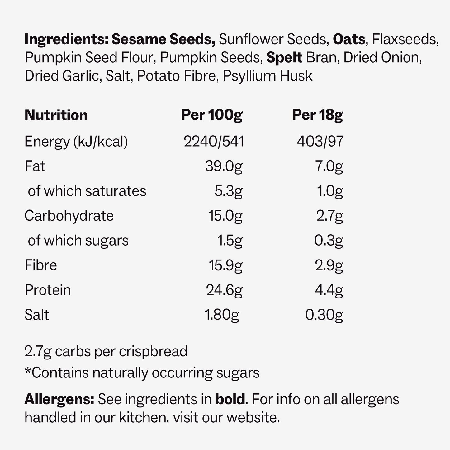 Norwegian Seeded Crispbread - Everything But The Bagel