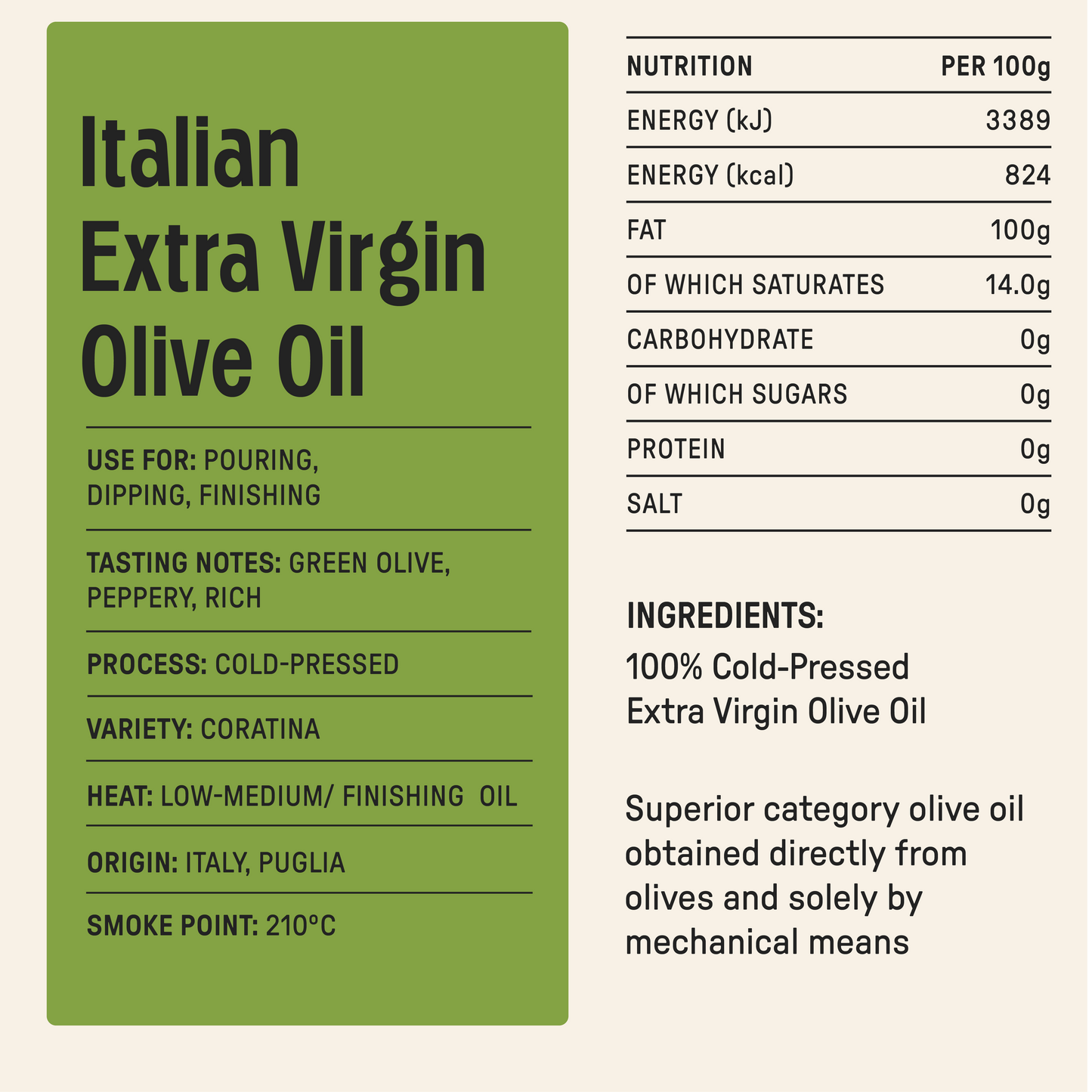 Italian Extra Virgin Olive Oil 500ml