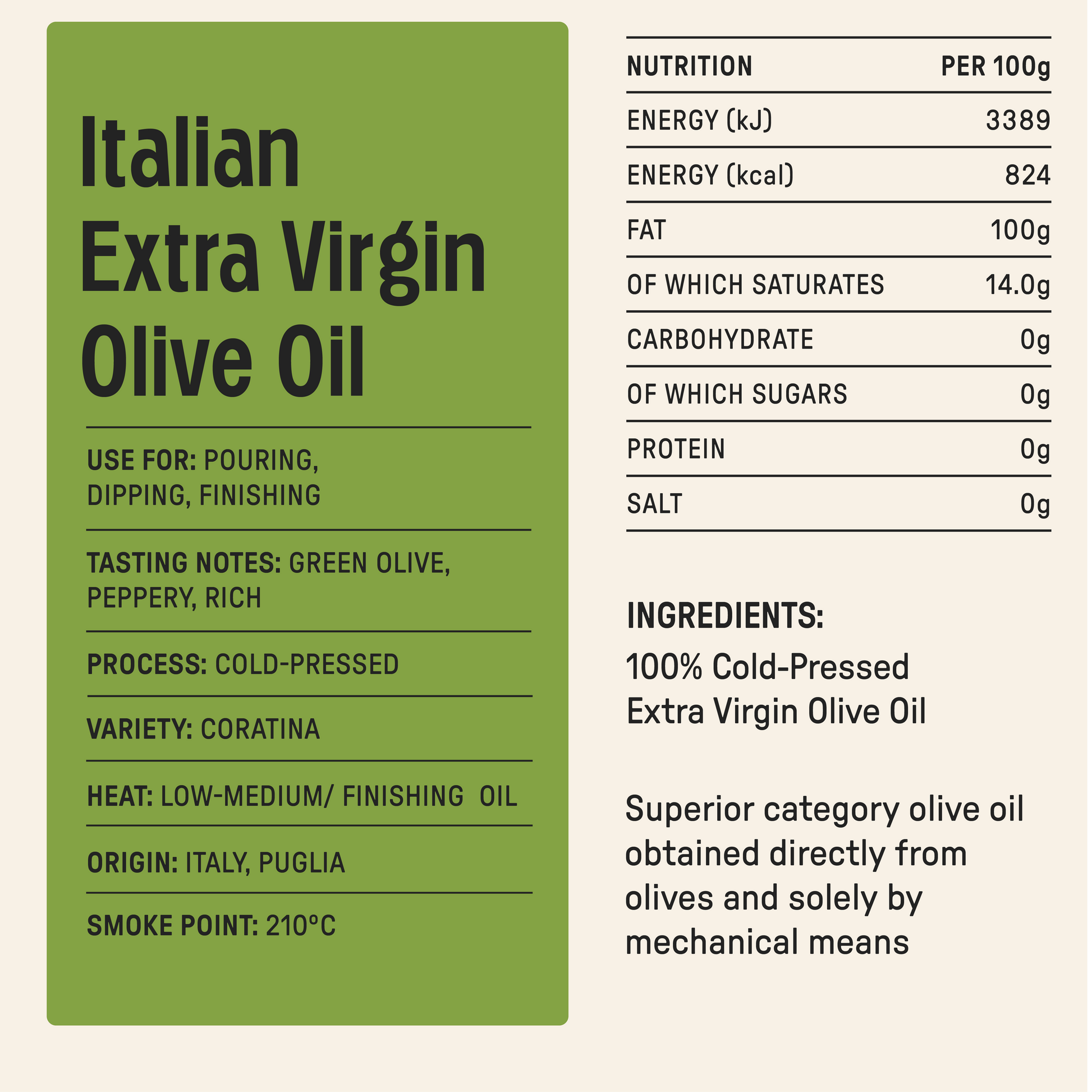 Italian Extra Virgin Olive Oil 500ml