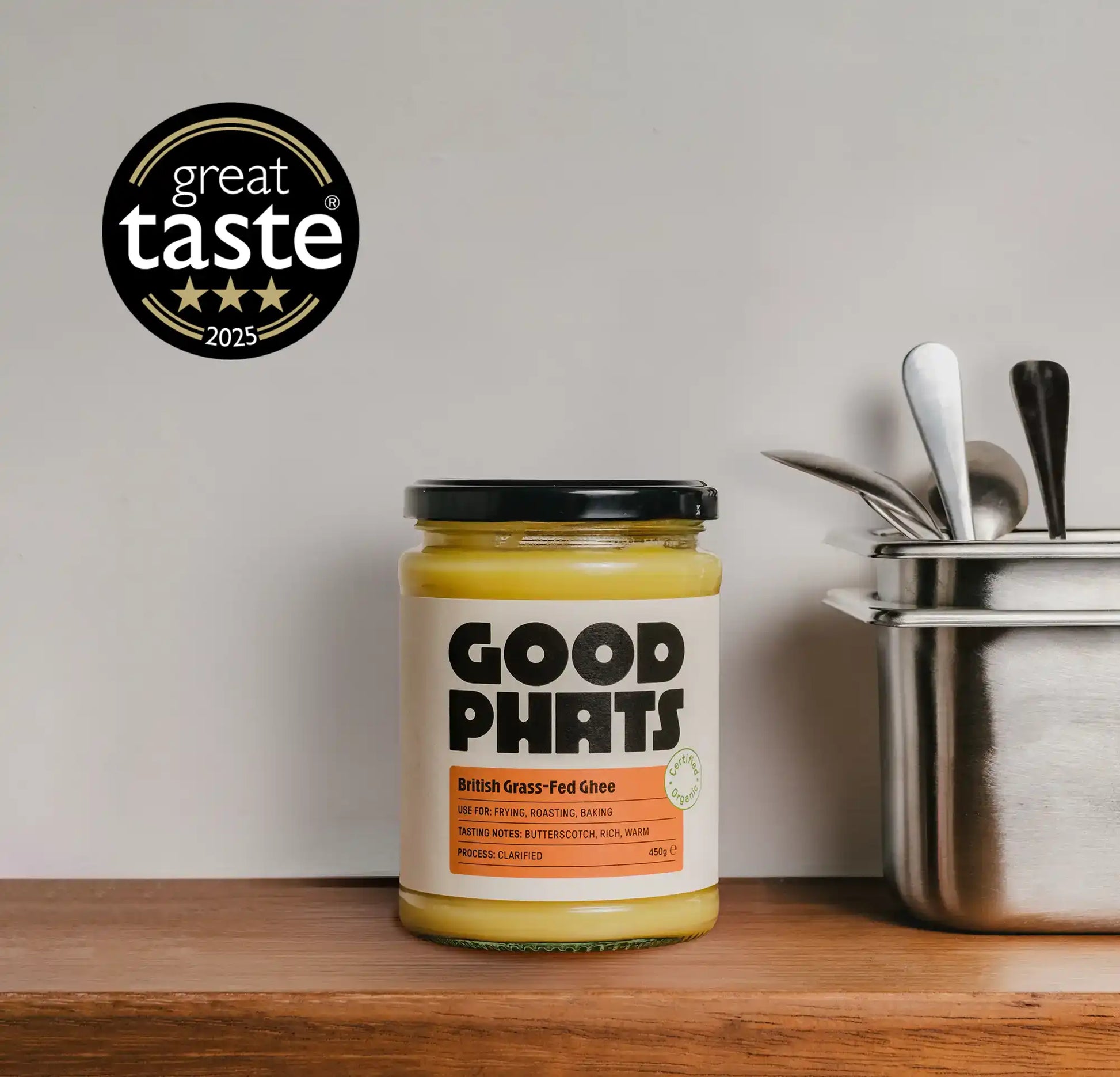 Organic British Grass-Fed Ghee 450g