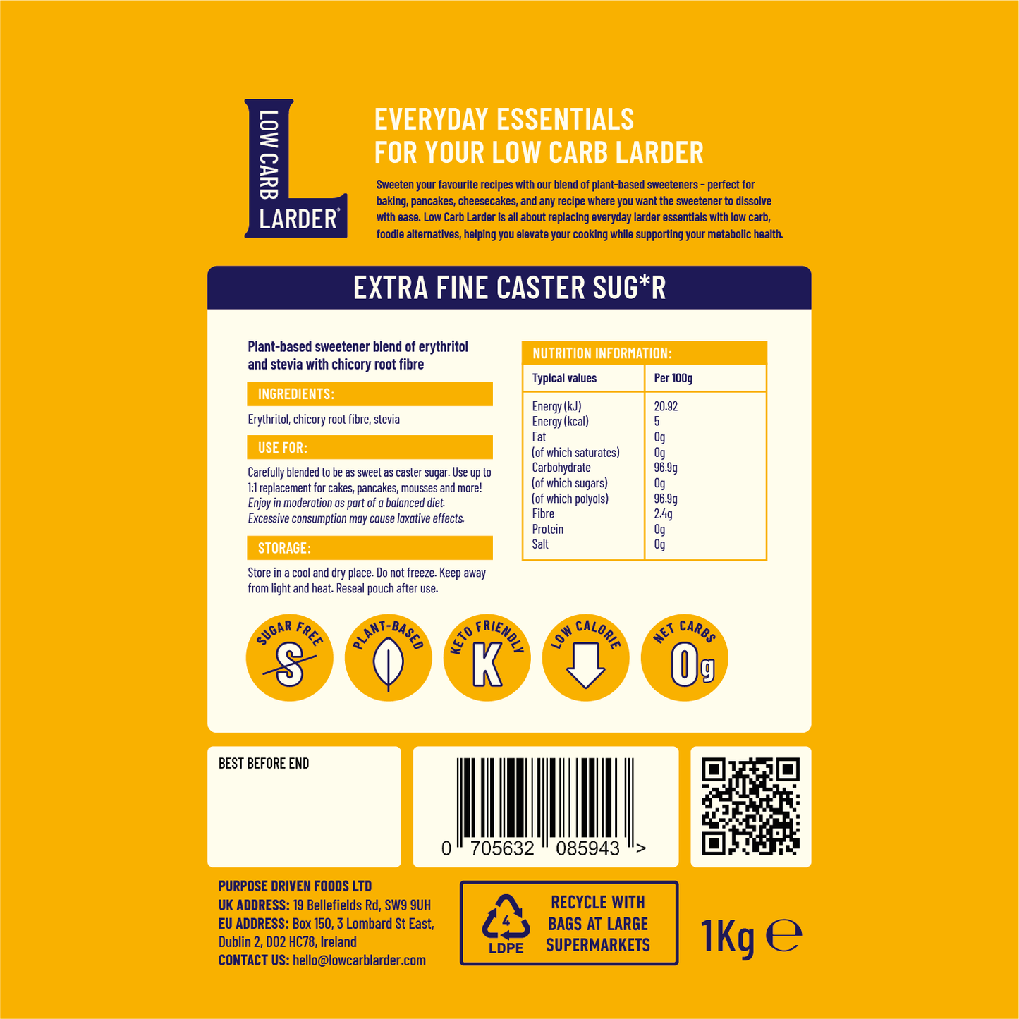 Low Carb Larder - Extra Fine Caster Sug*r