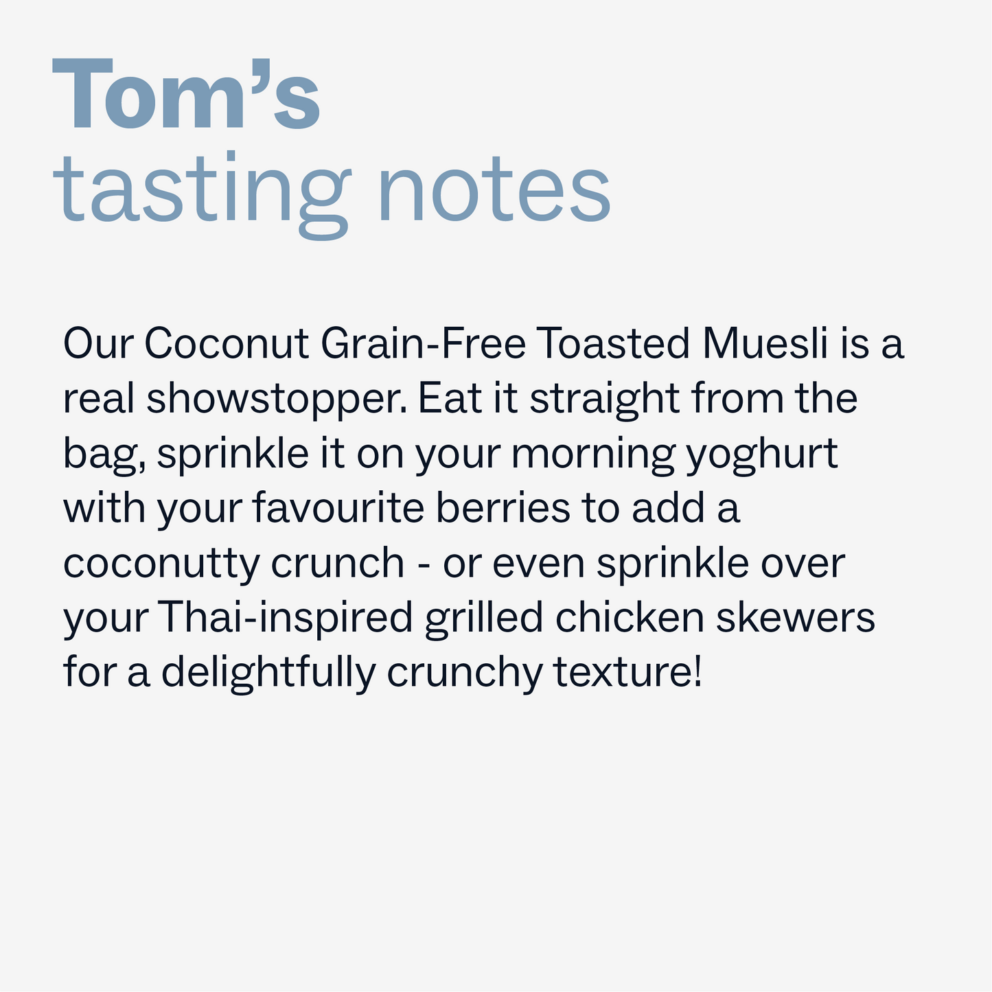 Grain-Free Toasted Muesli - Coconut